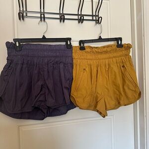 FP Movement by Free People Purple and Gold Athletic Shorts